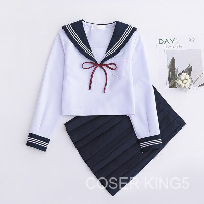 ชุดนักเรียน-ญี่ปุ่น-japanese-school-สาวนุ่ม-jk-uniforms-sailor-suit-women-academic-style-cosplay-costume-blouse-pleated