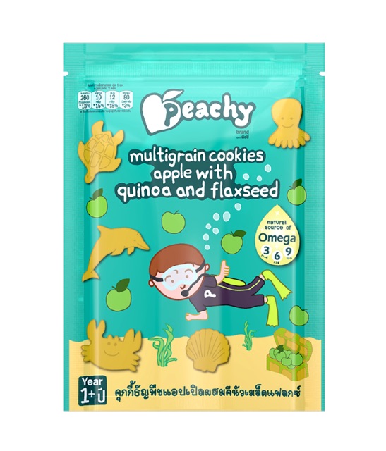 สั่งซื้อ-2-ชิ้นขึ้นไป-หรือรวมกับสินค้าอื่นในร้าน-peachy-พีชชี่-คุกกี้ธัญพืช-ชนิดถุง-สำหรับเด็ก-1ปีขึ้นไป-ขนาด-50g