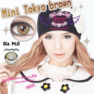 💜 Mini Tokyo Brown (1)(2) มินิ สีน้ำตาล น้ำตาล ทรีโทน Dream Color1 Contact Lens คอนแทคเลนส์ ค่าสายตา สายตาสั้น แฟชั่น ส
