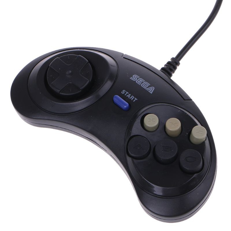 จอยเกม-แบบมีสาย-6-ปุ่ม-สําหรับ-mega-drive-megadrive-sega-md-genesis