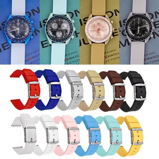 สายนาฬิกาข้อมือ ยางซิลิโคน กันน้ํา ขนาด 20 มม. สําหรับ Omega MoonSwatch