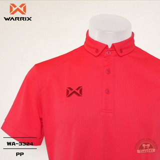 WARRIX เสื้อโปโล รุ่น bubble WA-3324 WA-PLA024 สีชมพู PP วาริกซ์ วอริกซ์ ของแท้ 100%