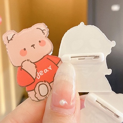 พร้อมส่ง-เข็มกลัด-อะคริลิค-ติดเสื้อ-ตกแต่งกระเป๋า-น่ารัก-ๆ-สไตล์เกาหลี