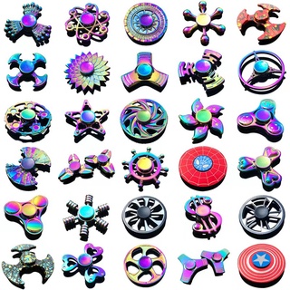 ของเล่น Fidget Spinner โลหะผสมสังกะสี หลากสีสัน ช่วยบรรเทาความเครียด