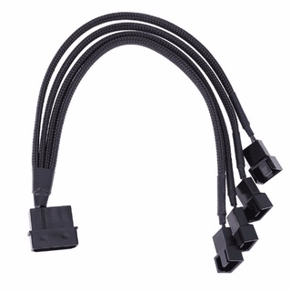 สายเคเบิ้ลอะแดปเตอร์พัดลมคู่ 5v12v Molex 4 pin To 4x3/4-pin Usb 30 ซม. ☆Dysunbey