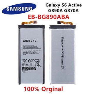 SAMSUNG Original EB-BG890ABA เปลี่ยนแบตเตอรี่3500MAh สำหรับ Samsung Galaxy S6 Active G890A G870A แบตเตอรี่โทรศัพท์มือถือ