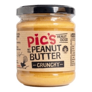 ภาพหน้าปกสินค้าPic\'s Brand เนยถั่วครั้นชี่ กรุบกรอบ ไม่เติมน้ำตาล Peanut Butter Crunchy (195g) ที่เกี่ยวข้อง