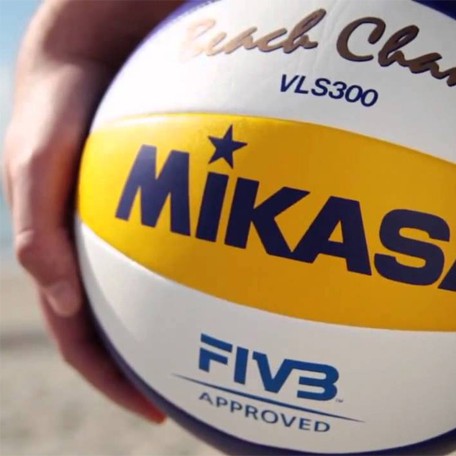 ภาพหน้าปกสินค้าลูกวอลเลย์บอล วอลเลย์บอล ชายหาดหนังเย็บ Mikasa รุ่น VLS300 100%