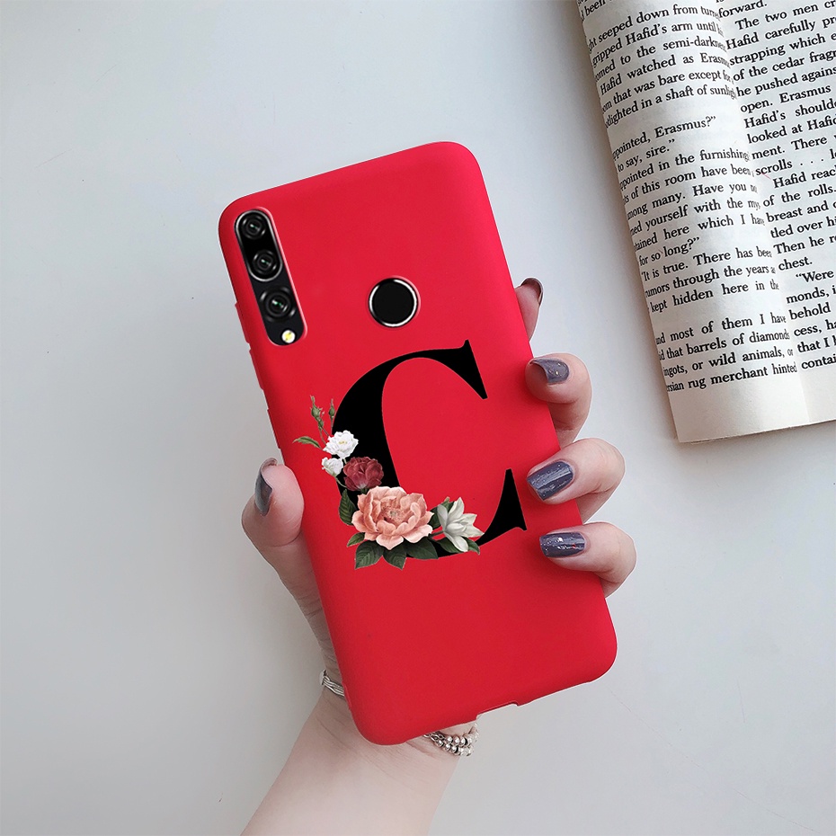 เคส-huawei-y9-prime-2019-stk-lx3-l22-l21-ตัวอักษรโมโนแกรม-ดอกไม้-กันกระแทก-ซิลิโคน-เคสโทรศัพท์-เคสนิ่ม