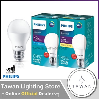 ภาพหน้าปกสินค้าPhilips หลอดไฟแอลอีดี 7วัตต์ แสงขาว แสงเหลือง ขั้วE27 LED Bulb Essential 7W Daylight Warmwhite ที่เกี่ยวข้อง