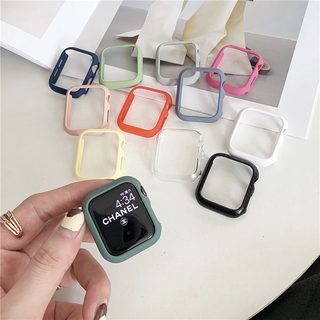 ภาพหน้าปกสินค้าUltra-thin Frame Slim Candy Color PC Cover for Apple Watch Series 6 SE 5 4 3 2 1 Case Protector for IWatch 38 42 40 44mm ที่เกี่ยวข้อง