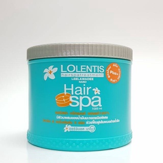 (ลอเลนติส กระปุกใหญ่) Lolentis Hair spa Treatment 1000ml ลอเลนติส ทรีตเม้นต์ แฮร์สปา นาโน กลิ่นลีลาวดี หมักผม บำรุงผม