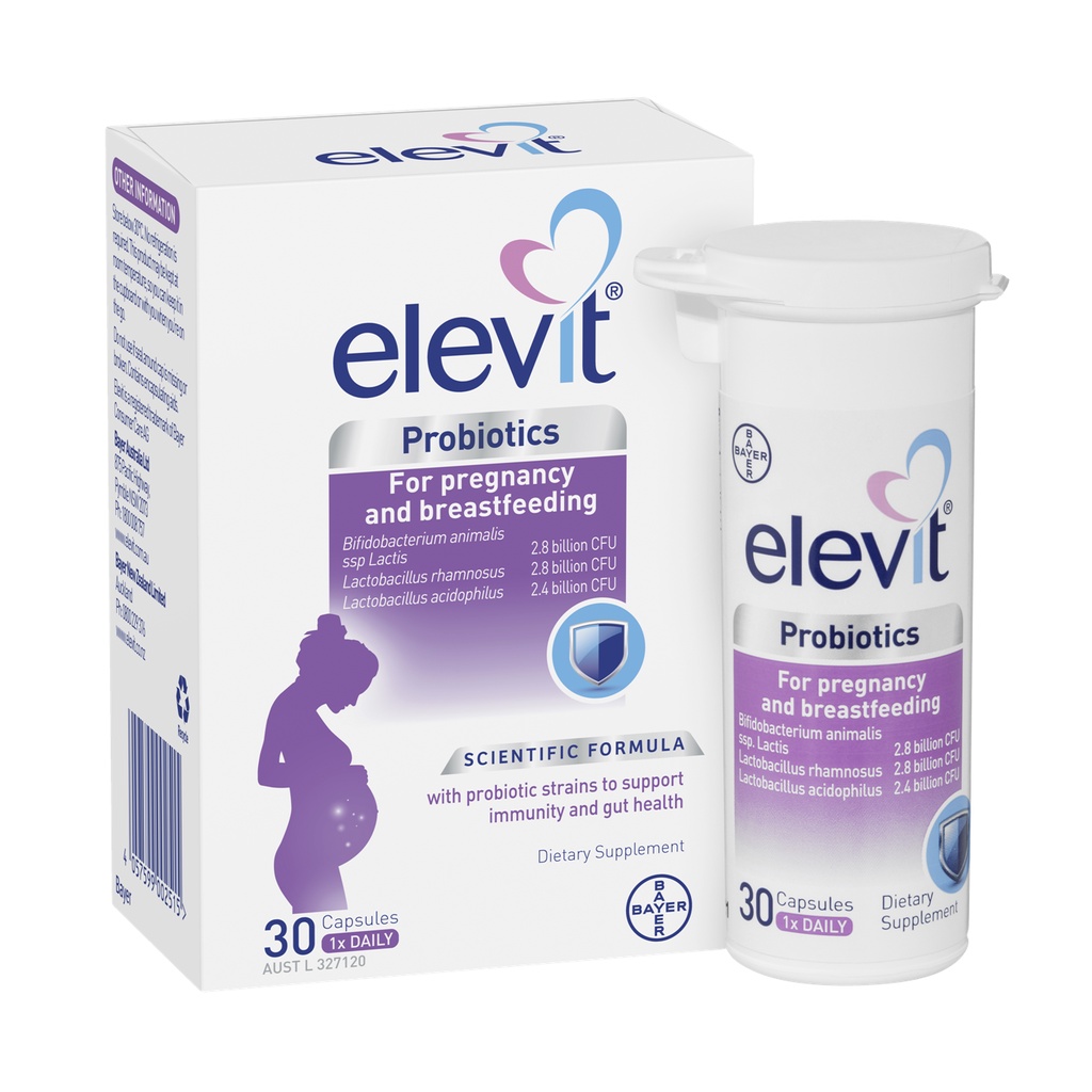 ราคาและรีวิวElevit Probiotics For Pregnancy and Breastfeeding โปรไบโอติกสำหรับคุณแม่ตั้งครรภ์ และให้นมบุตร ขนาด 30 เม็ด