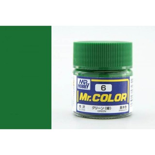 สีสูตรทินเนอร์ Mr.Hobby สีกันเซ่ C6 Green Gloss 10ml