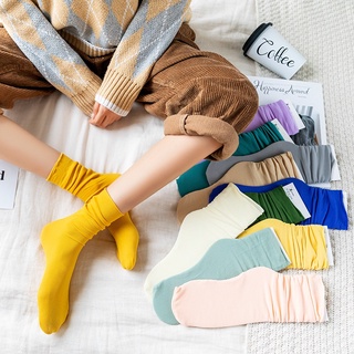 ถุงเท้า ผ้ากํามะหยี่ แบบบาง สีพื้น สไตล์เกาหลี แฟชั่นฤดูร้อน สําหรับผู้หญิง