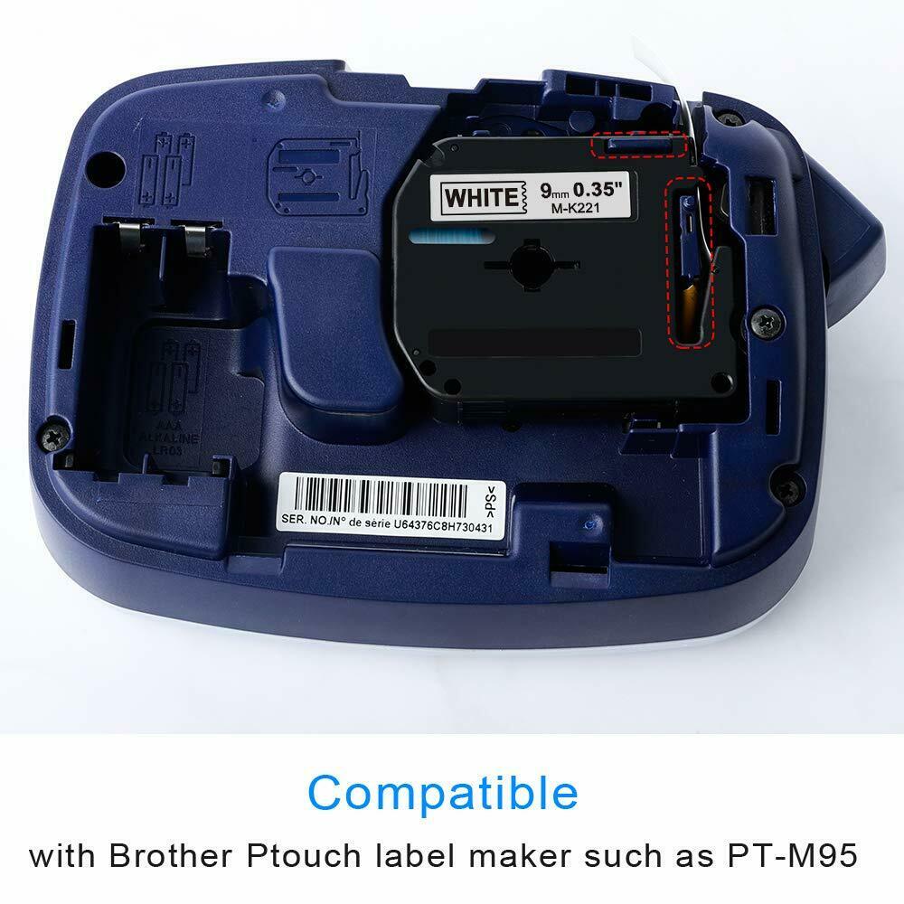 6pcs-lot-m-k121-m-k221-mk121-mk221-comptible-for-brother-m-tapes-black-on-white-label-for-brother-pt100-pt65-pt85-9mm