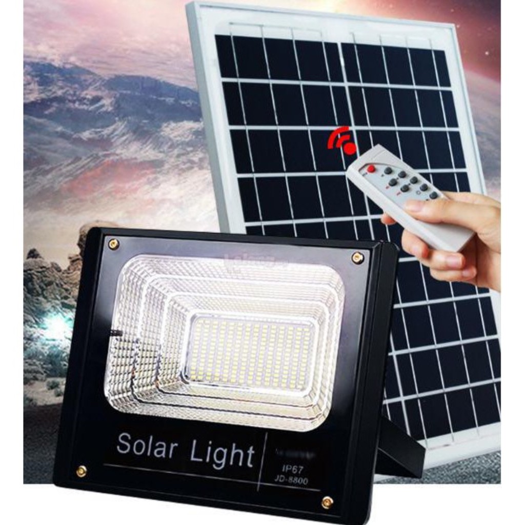 ไฟโซลล่าเซลล์-โคมไฟled-60w-solar-light-โคมไฟสำเร็จรูปพร้อมแบตรี่และแผงโซล่าร์แยก-sportlight-solar-cell