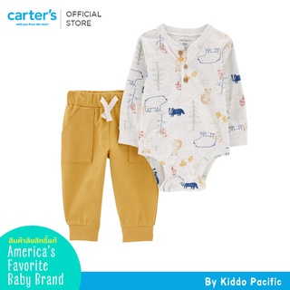 Carters Bodysuit + Pants 2Pc Grey Henley L9 คาร์เตอร์เสื้อชุดเซทบอดี้สูท 2 ชิ้น