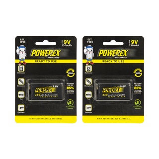 ถ่านชาร์จ 9V Powerex Precharged 9.6V 230mAh จำนวน 2 แพ็ค