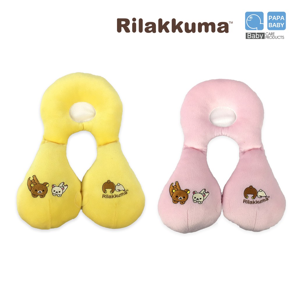 papa-baby-by-rilakkuma-หมอนรองคอแม่เหล็ก-รุ่น-rlk-d01-หมอนรองคอริลัคคุมะ-ใส่นอนในคาร์ซีทรถเข็นหรือใช้นอนบนรถได้-หมอนเด็ก