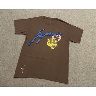 เสื้อยืดผ้าฝ้ายพิมพ์ลายคลาสสิกTravis Scott x Fragments Icon