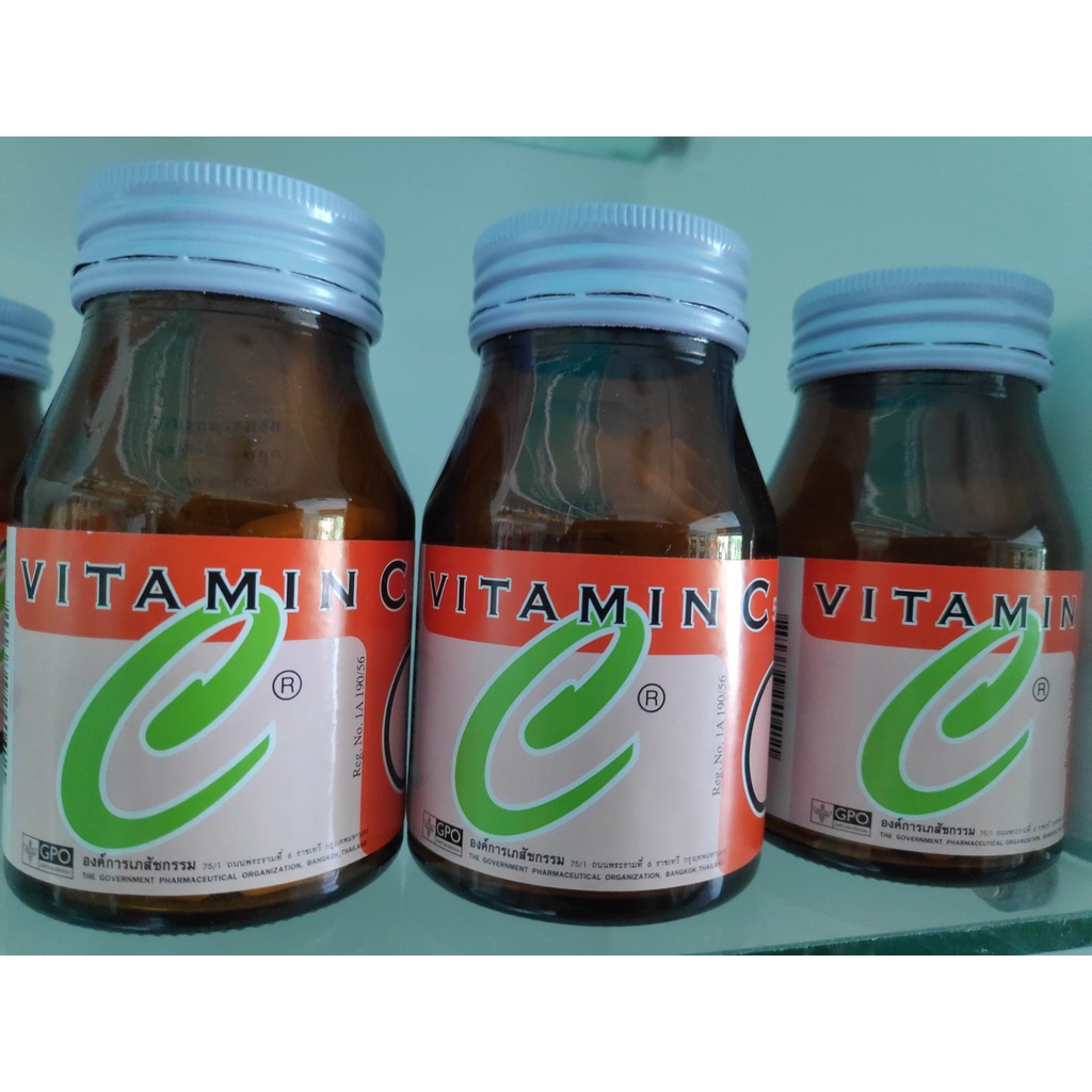 ภาพสินค้าVitamin C วิตามิน ซี GPO องค์การเภสัชกรรม 500 mg 100เม็ด จากร้าน noommoon_31 บน Shopee ภาพที่ 2