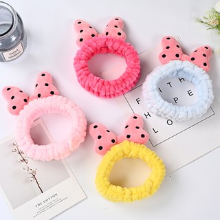 ที่คาดผมสุภาพสตรีกีฬาแต่งหน้า face wash hairband คาดศีรษะโบว์สีชมพูน่ารักสาวที่คาดผมกิ๊บติดผมเครื่องประดับ แฟชั่นเกาหลี