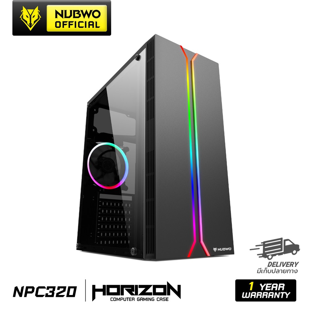 NUBWO HORIZON GAMING PC CASE เคสคอมพิวเตอร์ เคสเกมมิ่ง ไฟ RGB รุ่น NPC ...