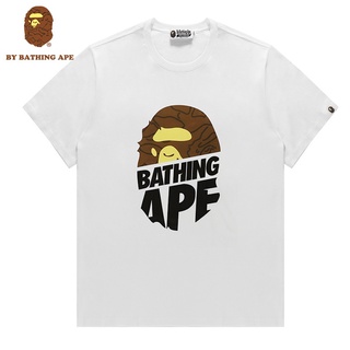 Bape ROCKY ใหม่ เสื้อยืดแขนสั้นลําลอง ผ้าฝ้าย ทรงหลวม แฟชั่นฤดูร้อน สําหรับผู้ชาย และคู่รัก