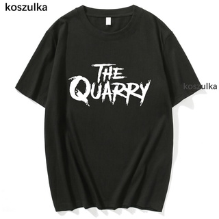 เสื้อยืดแขนสั้น ผ้าฝ้าย พิมพ์ลายวิดีโอเกม The Quarry สไตล์วินเทจ แฟชั่นฤดูร้อน สําหรับผู้ชาย