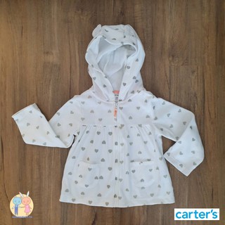 แจ็กเกต ฮูดดี้หูหมีขาว ลายหัวใจ แบรนด์ Carters ของใหม่
