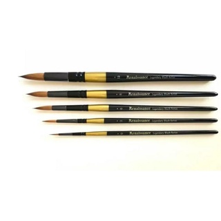 พู่กันกลมRenaissance Legendary Black series (kolinsky Brush)ขนหางกระรอก