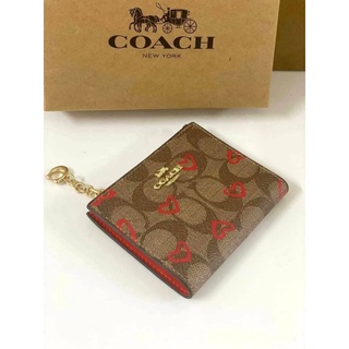 Coach SNAP CARD CASE IN SIGNATURE CANVAS