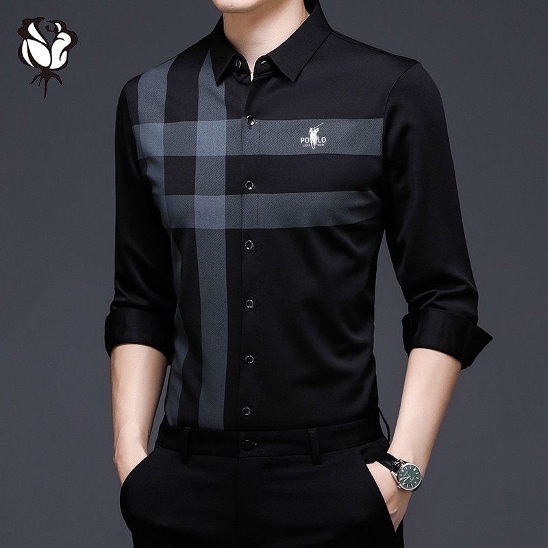 เสื้อเชิ้ตทางการผู้ชายใหม่ในสต็อก-เสื้อเชิ้ตลำลองผู้ชาย