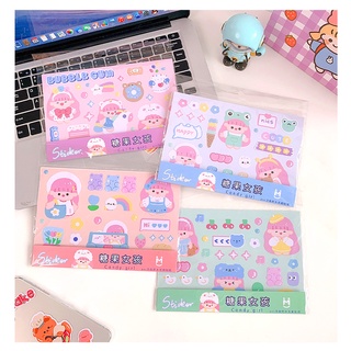 พร้อมส่ง!!🇹🇭สติ๊กเกอร์ PVC สีพาสเทล กันน้ำ สติ๊กเกอร์น่ารัก ไดคัท DIY STICKER