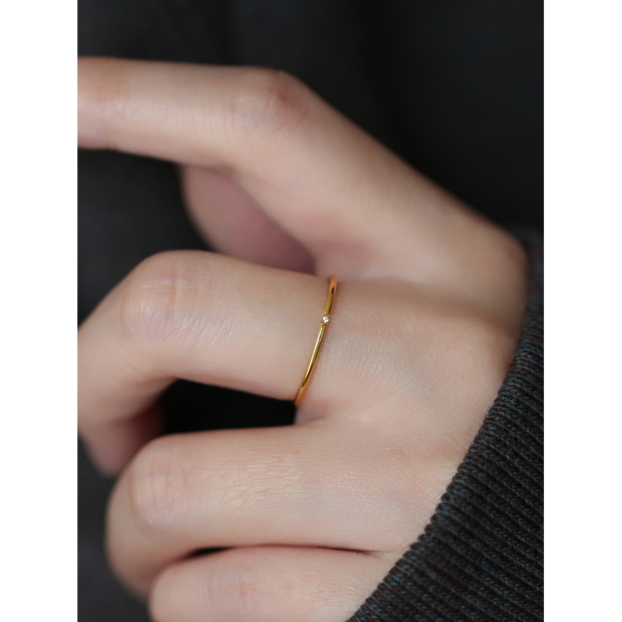 ภาพหน้าปกสินค้าแหวนผู้หญิง แหวนเพชรญี่ปุ่น CZ cubic zirconiaแหวนเพทาย แหวนบาง จากร้าน lkenken.th บน Shopee