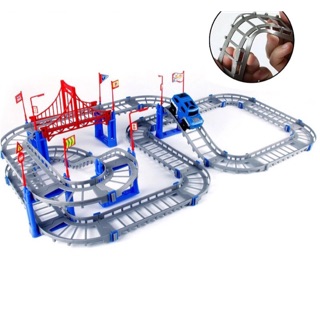 ตัวต่อของเล่นรถ DIY racing track