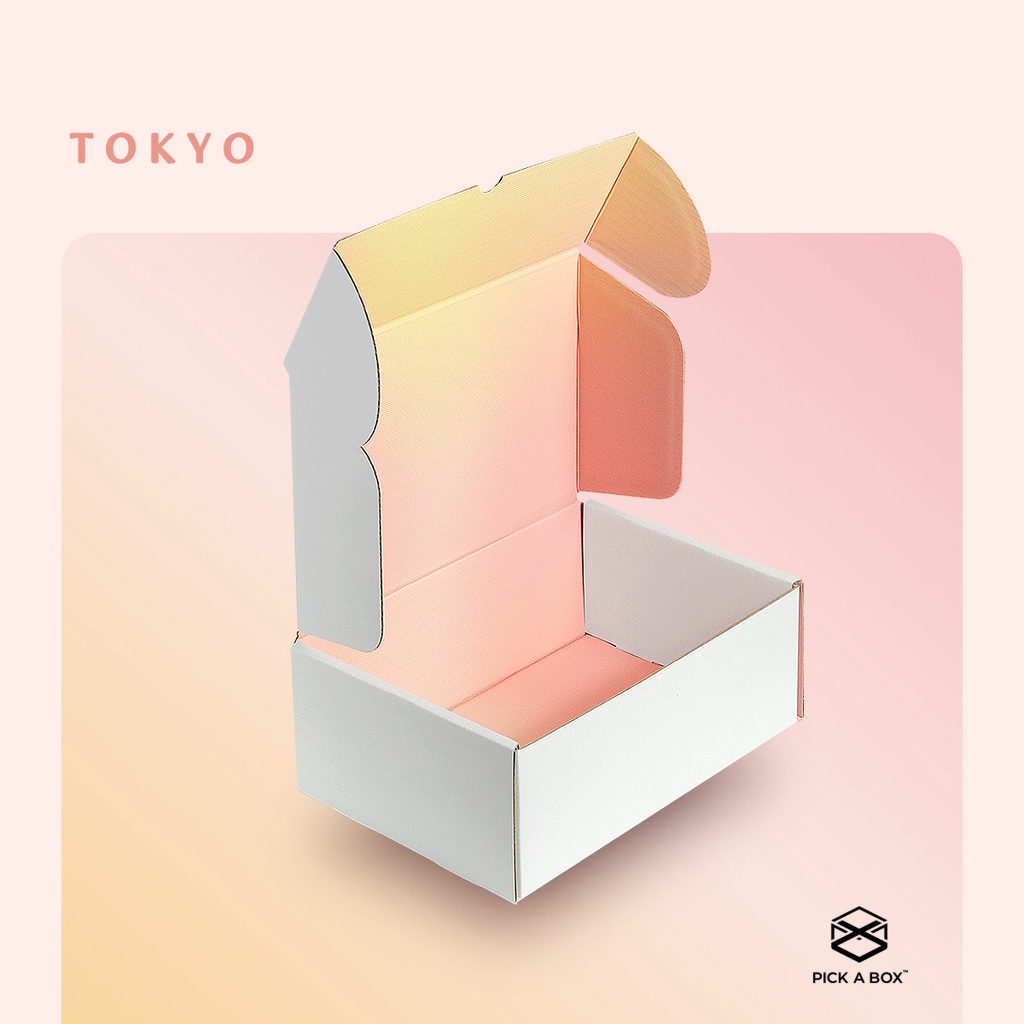 กล่อง Tokyo Box - 10 ใบ : กล่องพัสดุพรีเมี่ยม สำหรับส่งไปรษณีย์ลูกฟูก ...