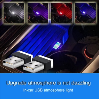 สินค้า ไฟ led USB ขนาดเล็ก 7 สี สําหรับตกแต่งภายในรถยนต์ โคมไฟนีออน Led ไร้สาย Usb