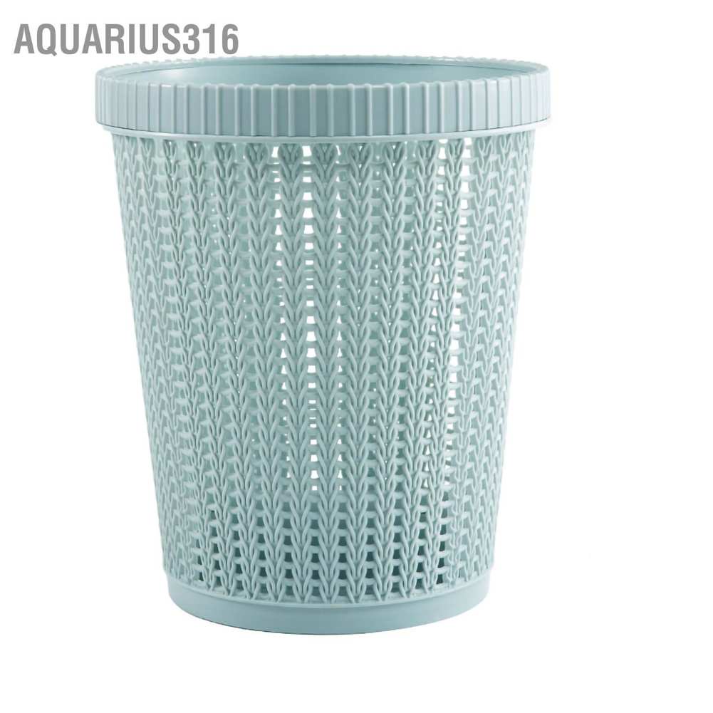 aquarius316-ตะกร้าหวายเทียม-ทรงกลม-พลาสติก-ไม่มีฝาปิด-สําหรับดึงถุงขยะ