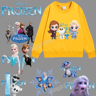 ภาพหน้าปกสินค้าแผ่นสติกเกอร์ไวนิล ลายการ์ตูนดิสนีย์ Frozen Iron Patch on Clothing Sticker Olaf Elsa Anna สําหรับตกแต่งเสื้อผ้า Diy ที่เกี่ยวข้อง