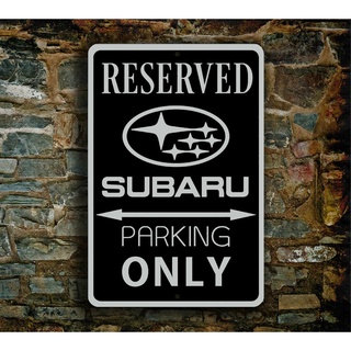 พร้อมส่ง ป้ายโลหะดีบุก ลาย Subaru Parking Only สไตล์วินเทจ สําหรับตกแต่งผนังบ้าน ผับ บาร์ คาเฟ่ โรงรถ XUQR