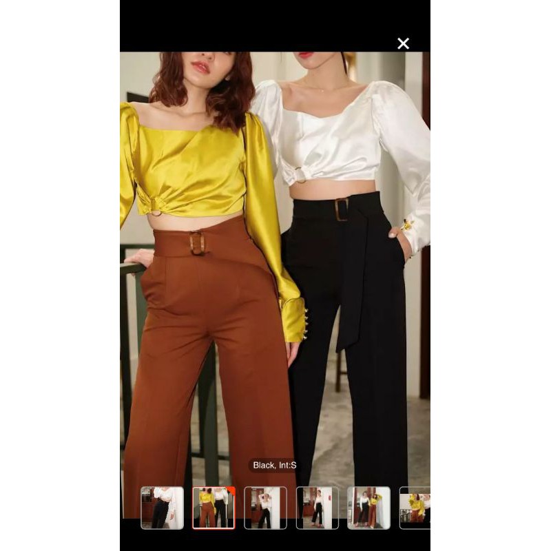 loonnystore-blouse-pants-กางเกงสีดำ