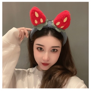 ที่คาดผม ผ้ากํามะหยี่ขนนิ่ม ลายการ์ตูนน่ารัก สไตล์เกาหลี ตลก เครื่องประดับ สําหรับผู้หญิง