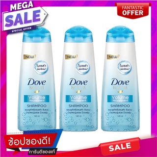โดฟ แชมพู วอลุ่ม นอริชเมนท์ สีฟ้า ขนาด 140 มล. แพ็ค 4 ขวด ผลิตภัณฑ์ดูแลเส้นผม Dove Shampoo Skyblue 140 ml x 4
