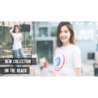 AQUANINE เสื้อยืด รุ่น ON THE BEACH  เสื้อยืดผู้หญิง เสื้อยืดคอกลม ลิขสิทธิ์แท้