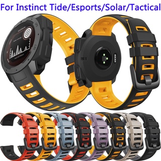 สายนาฬิกาข้อมือซิลิโคน แบบเปลี่ยน สําหรับ Garmin Instinct Esport Instinct Solar Instinct