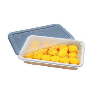 กล่องอาหาร พร้อมฝา PP ใส รุ่นT01 ขนาด 300ml ยกแพ็ค 25ชิ้น ขนาด 18cmx12cmx3cm PP PLASTIC FOOD CONTAINER