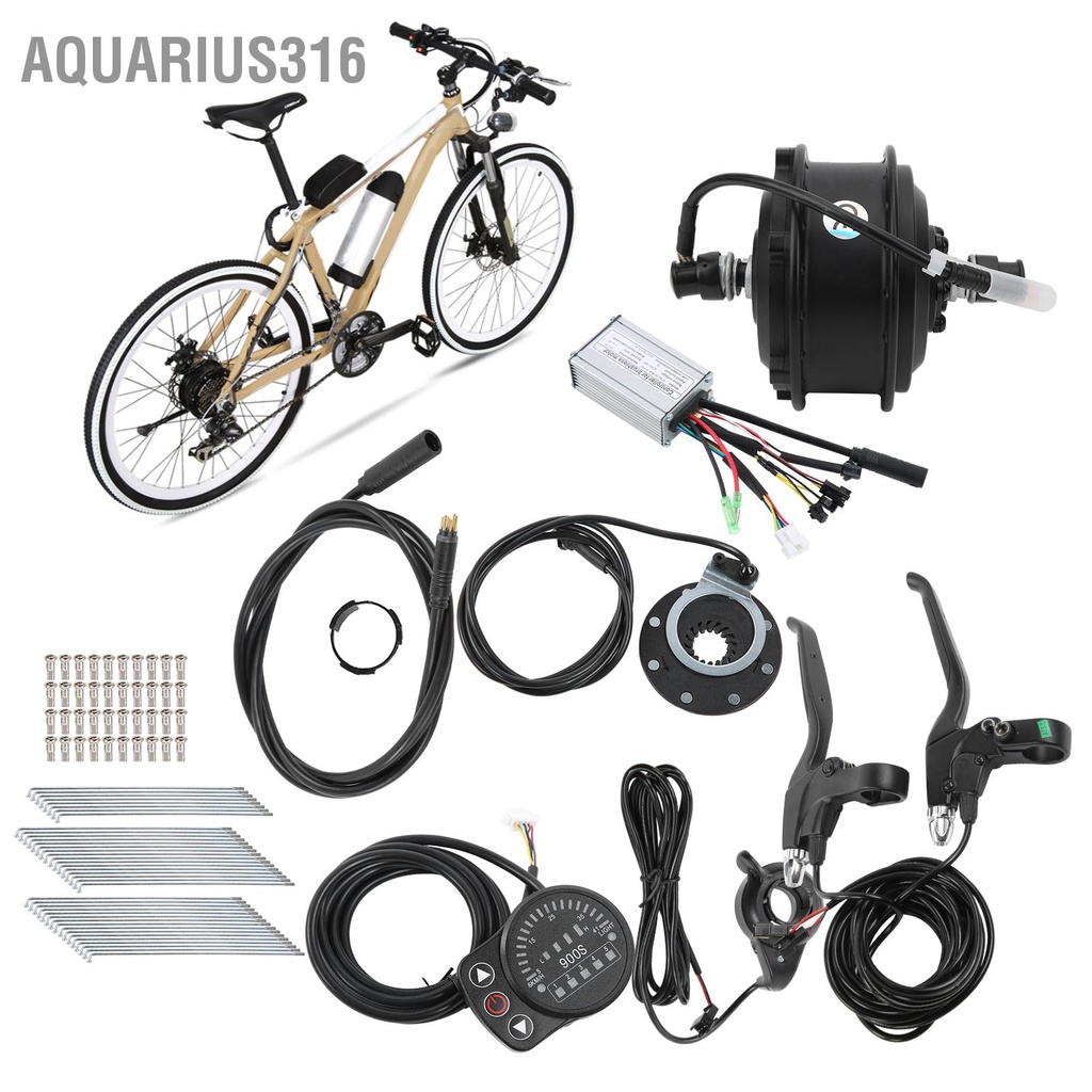 aquarius316-ชุดแปลงฮับมอเตอร์จักรยาน-e-bike-36v-250w-พร้อมจอแสดงผล-kt-900s-สําหรับล้อ-27-5-นิ้ว-12g