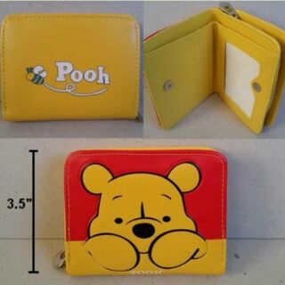 กระเป๋าสตางค์หนัง ลาย พูห์ Pooh ขนาด 3.5x4.5 นิ้ว